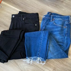 2 pair of Gap denim jeans